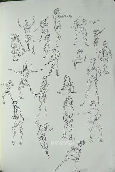 Black Fineliner on paper

Quick & loose sketches of people