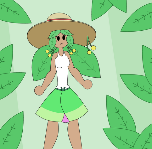 Drawing of Mother Nature from Pixel-Bit Studio's game, Tower Heroes.