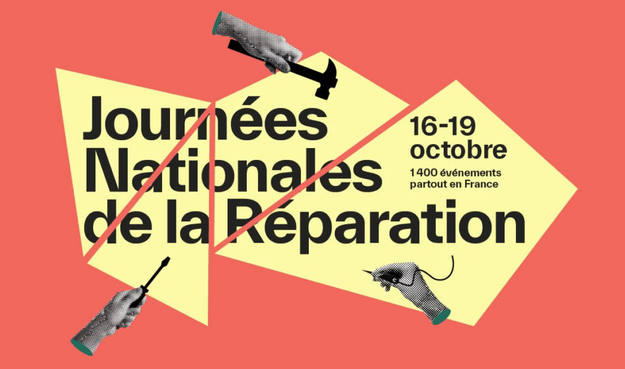 Bannière des Journées Nationales de la Réparation, du 16 au 19 octobre 2025