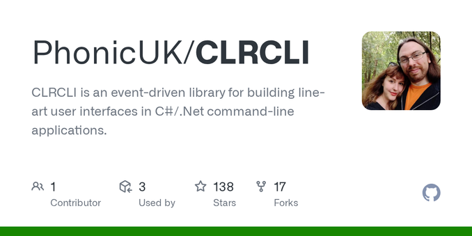 CLRCLI is an event-driven library for building line-art user interfaces in C#/.Net command-line applications. - PhonicUK/CLRCLI