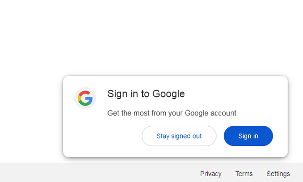A "Sign in to Google" dialog that recently appeared on the Google home page. In my environment, it steals the cursor focus a second or so after I've already started typing a query into the Google search box.