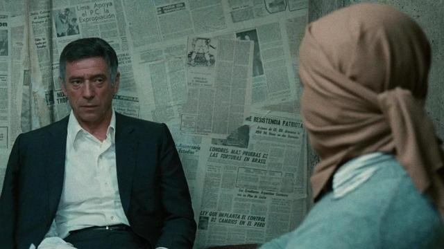 One of many interrogation scenes with Yves Montand playing the role of Philip Michael Santore aka Daniel Anthony Mitrione, the CIA agent who was kidnapped, interrogated, and eventually executed by the Tupamaros in Uruguay.