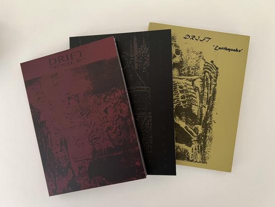 Three CDs, “Exile”, “The Beyond”, and “Earthquake” packaged in DVD-sized digipaks so you can enjoy the original gloomy cassette artwork in full.